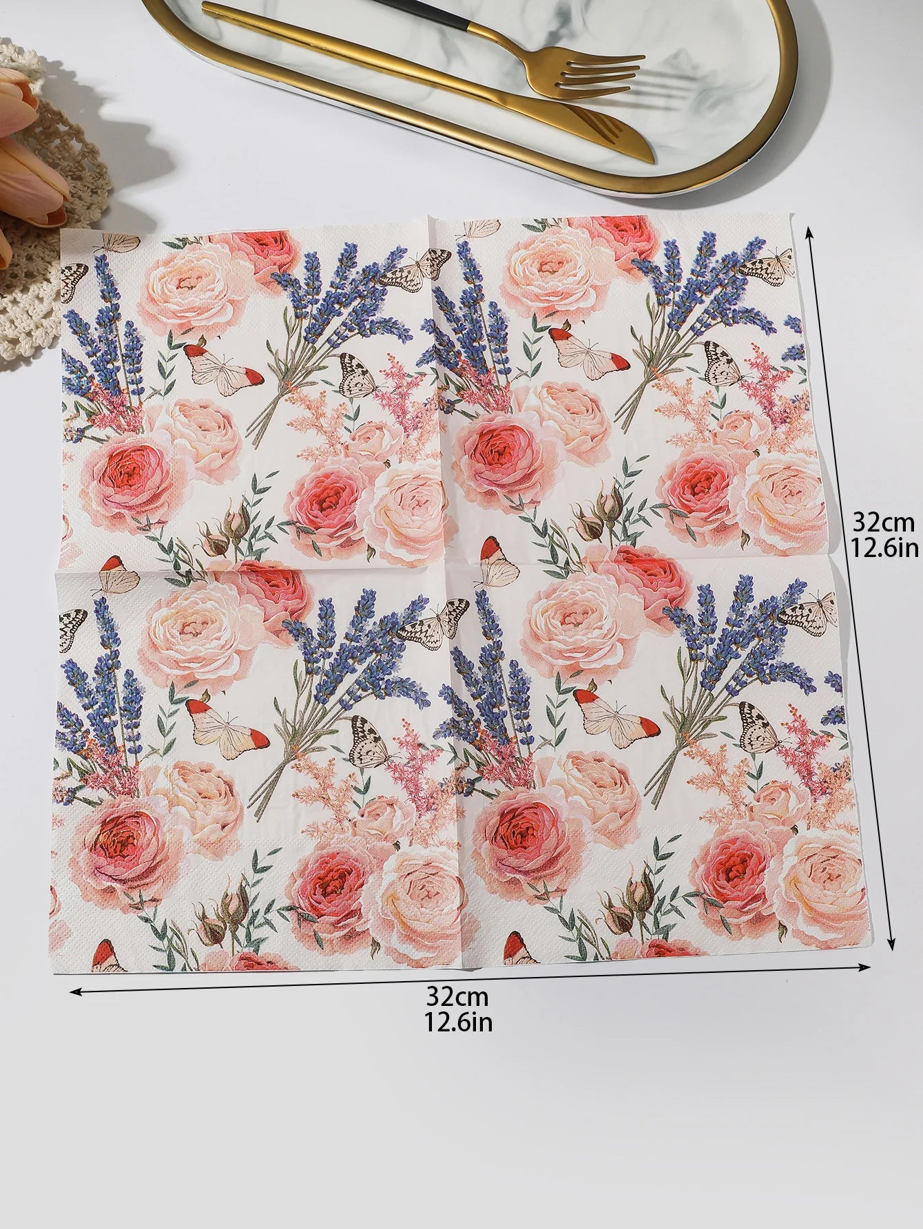 INS Style Floral Paper Napkins