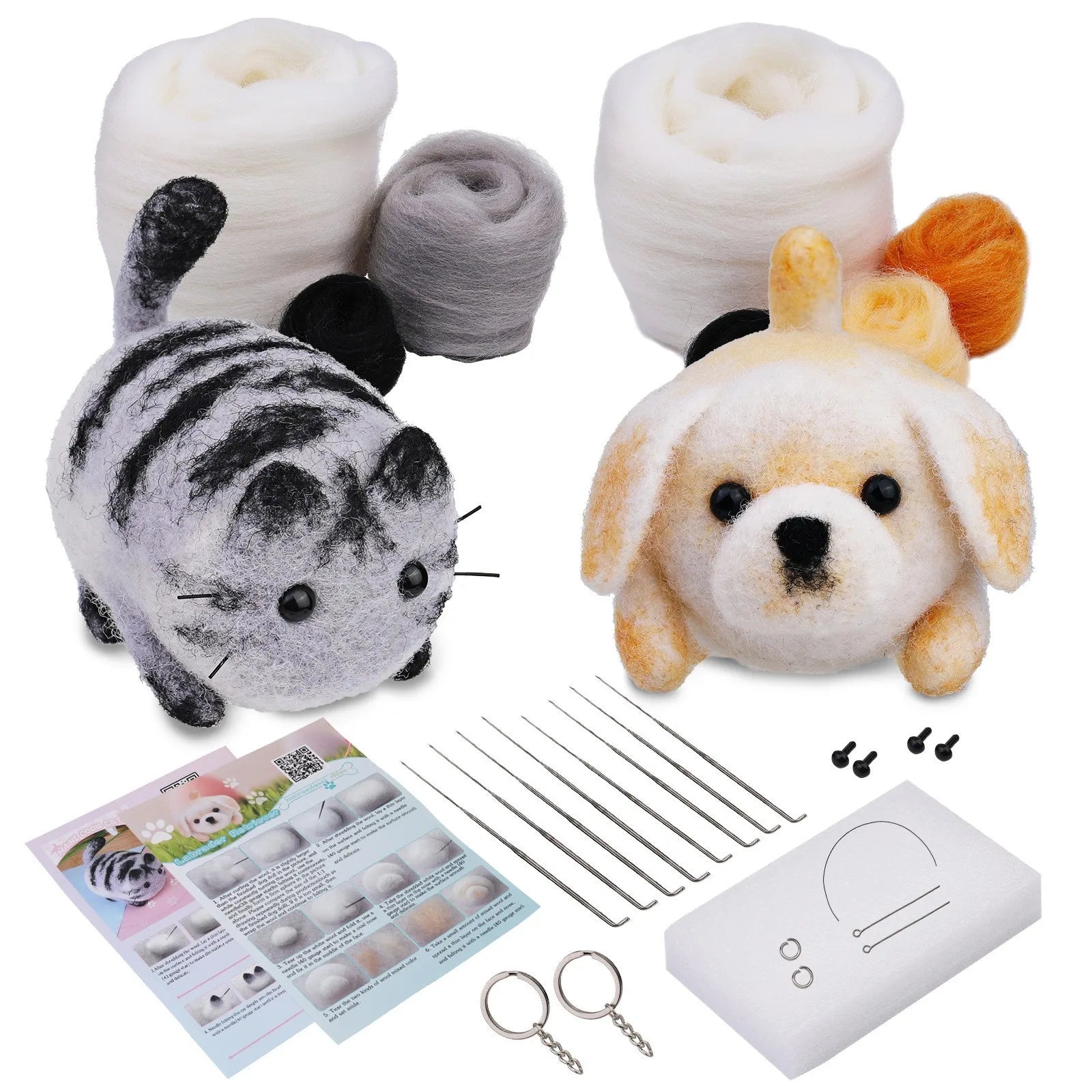 Dog & Cat Wool Needle Felting Kit