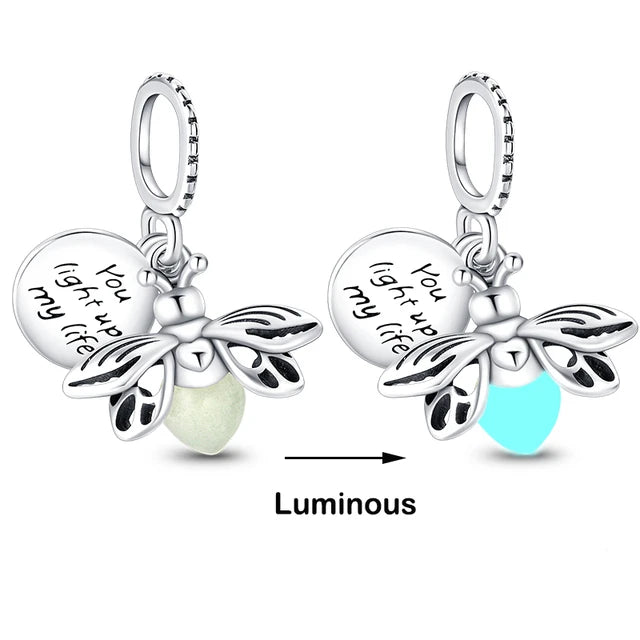 Chameleon, Luminous Firefly & Butterfly Charms