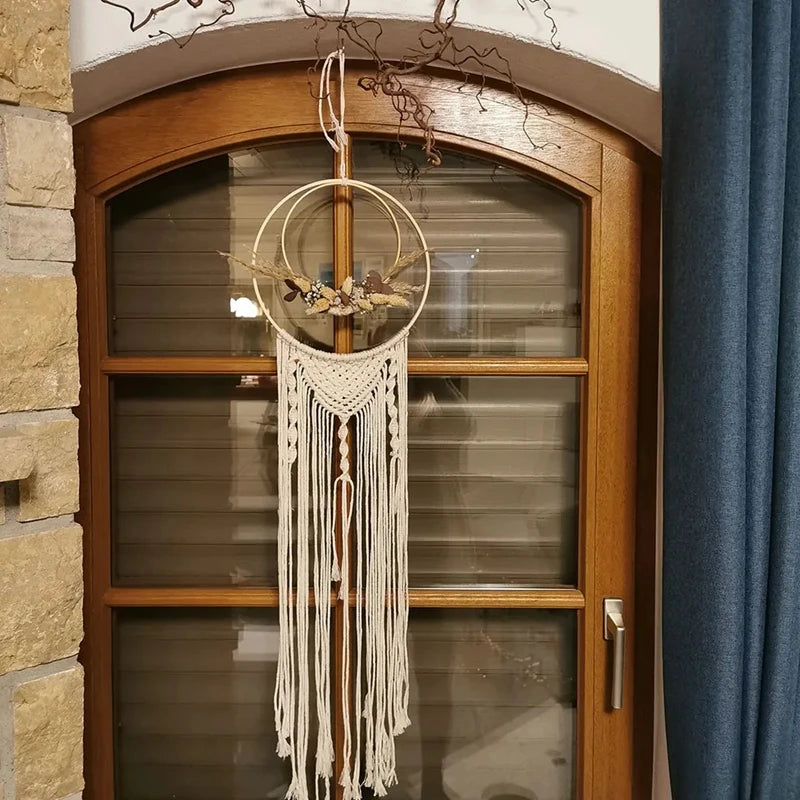 5Pcs Wooden Bamboo Hoops