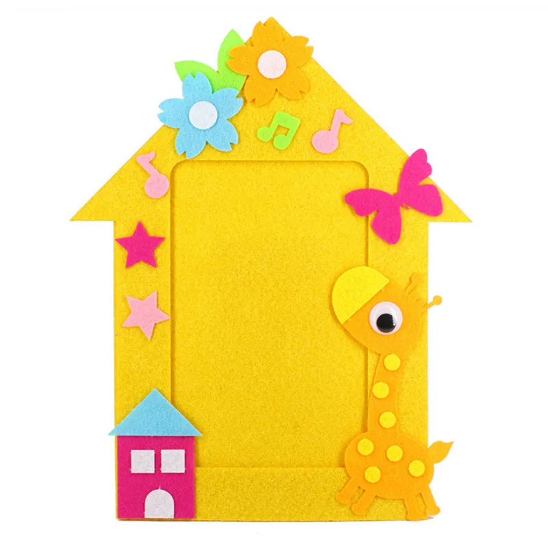 3pcs DIY Cartoon Animal Photo Frame Craft Set