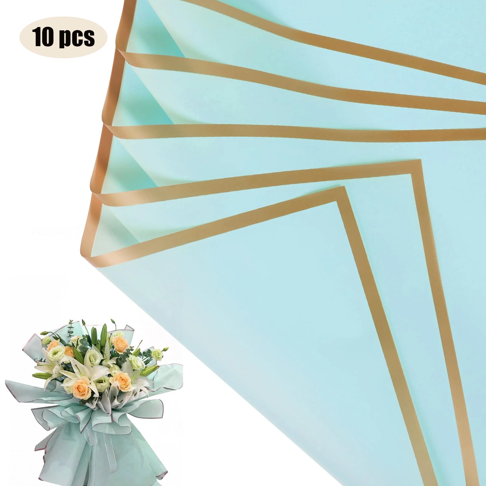 10 Sheets Waterproof Flower Wrapping Paper