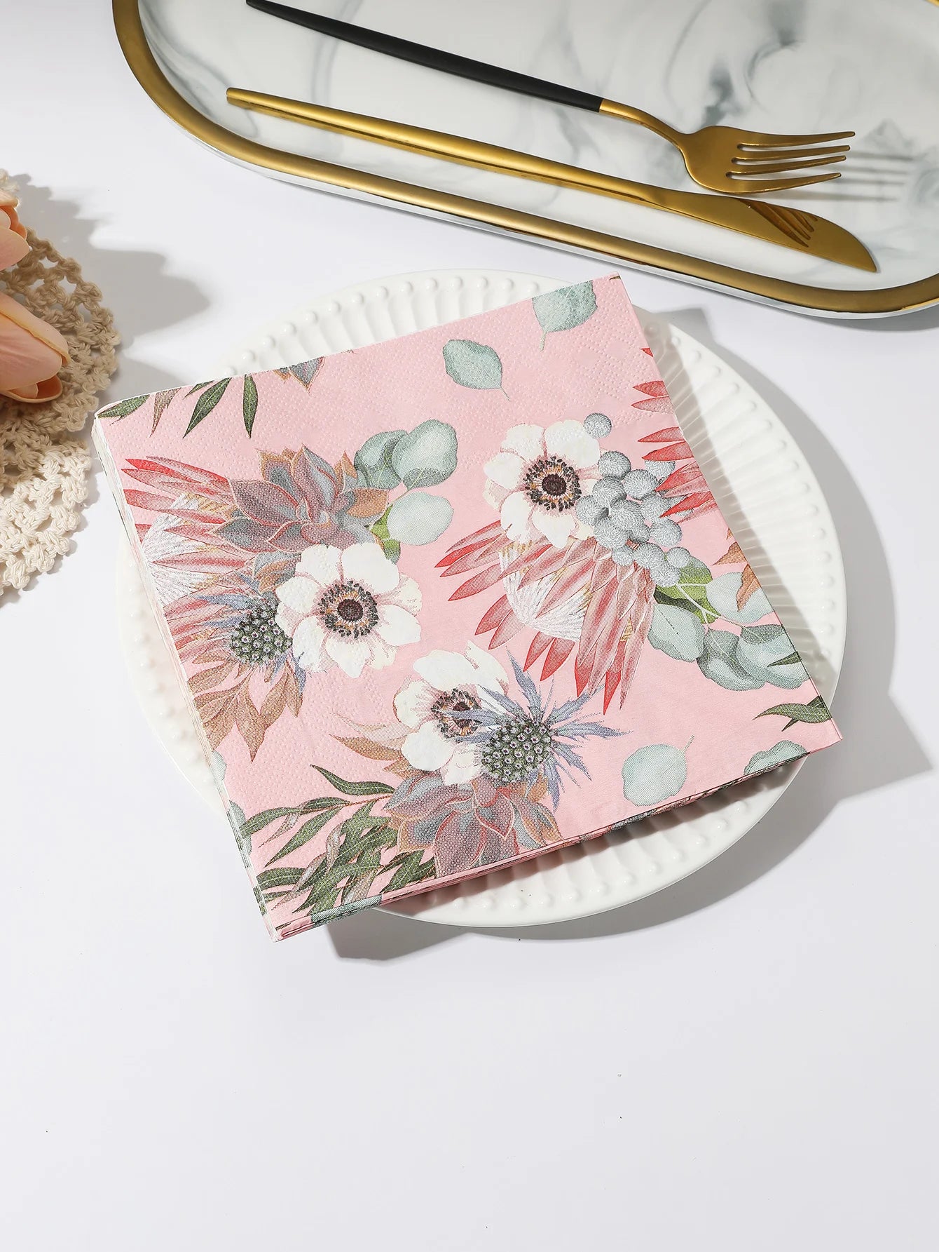 INS Style Floral Paper Napkins