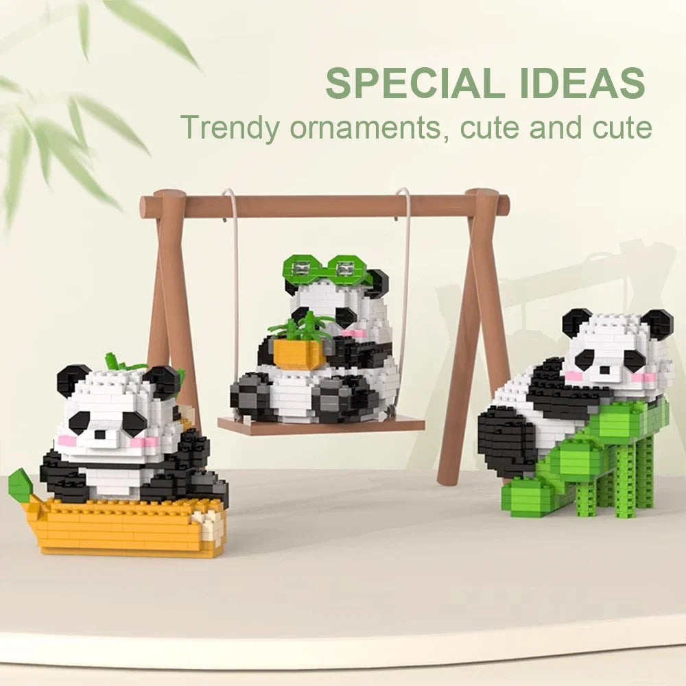 Cute Chinese Panda Building Blocks Set