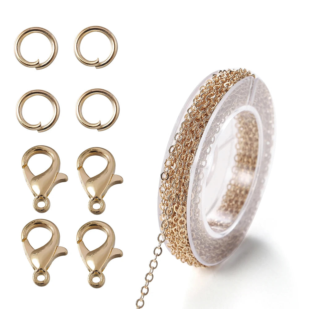 3M Alloy Link Chain with Clasps & Jump Rings