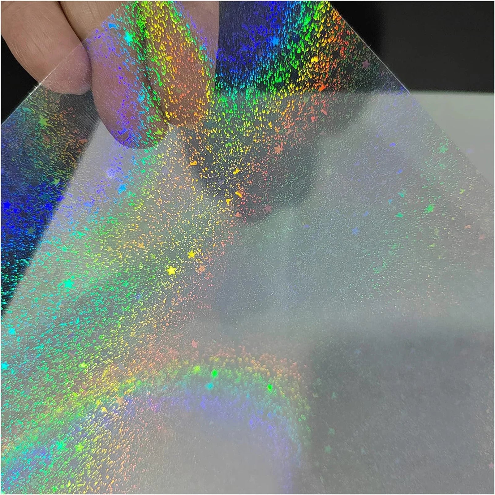 50 Sheets Sand Stars Holographic Sticker Paper
