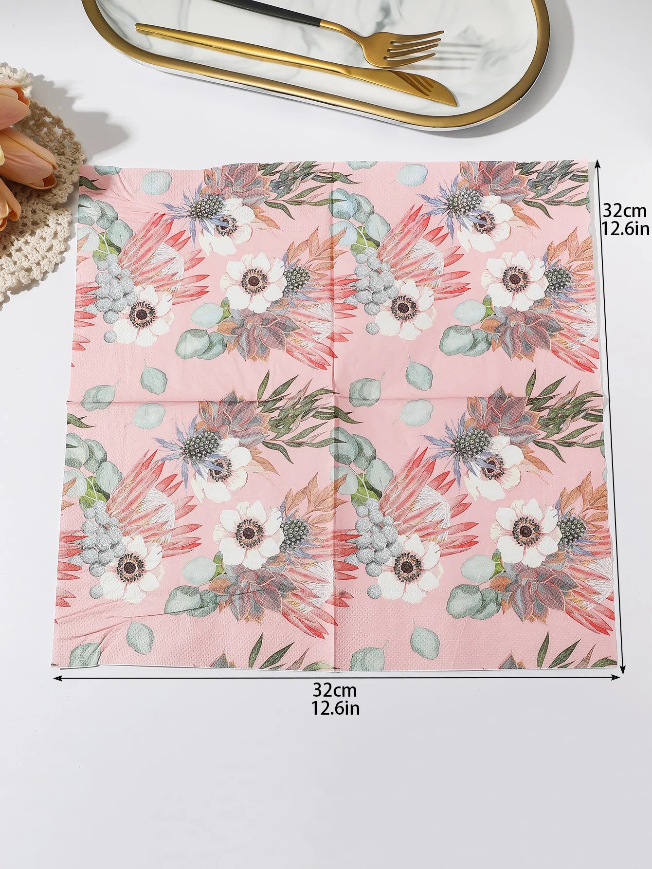 INS Style Floral Paper Napkins