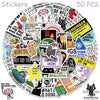 50/100pcs Cartoon Snarky MEME Stickers – Aesthetic Decals for Phone, Skateboard, Laptop & More