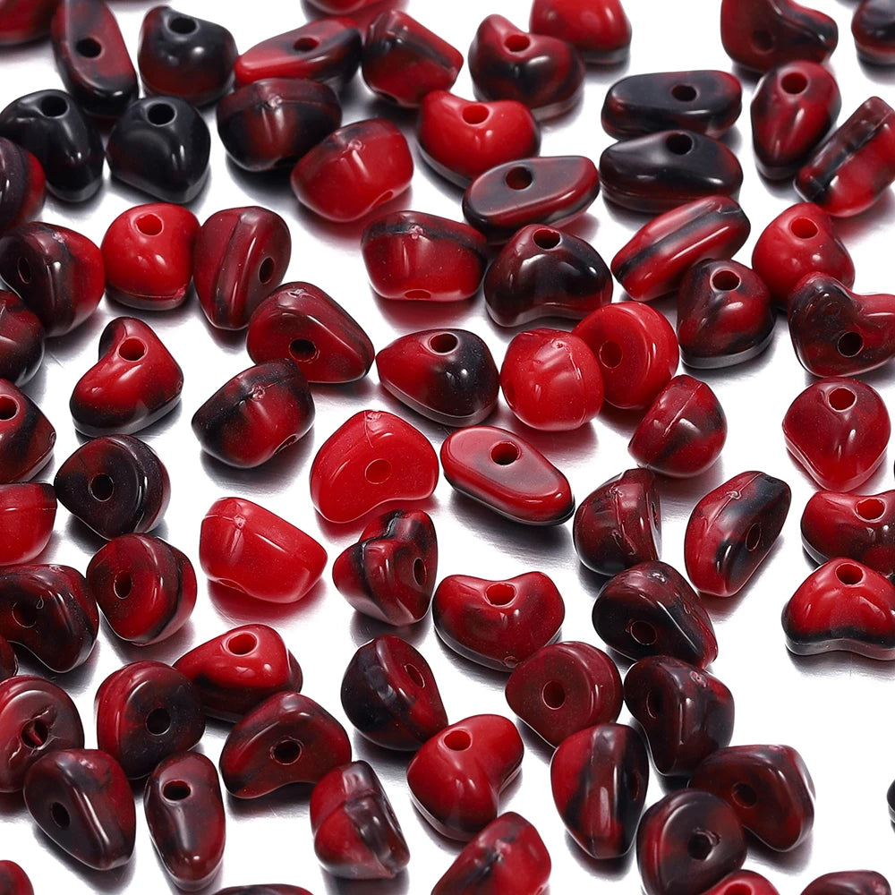 50/100pcs Irregular Imitation Stone Acrylic Spacer Beads