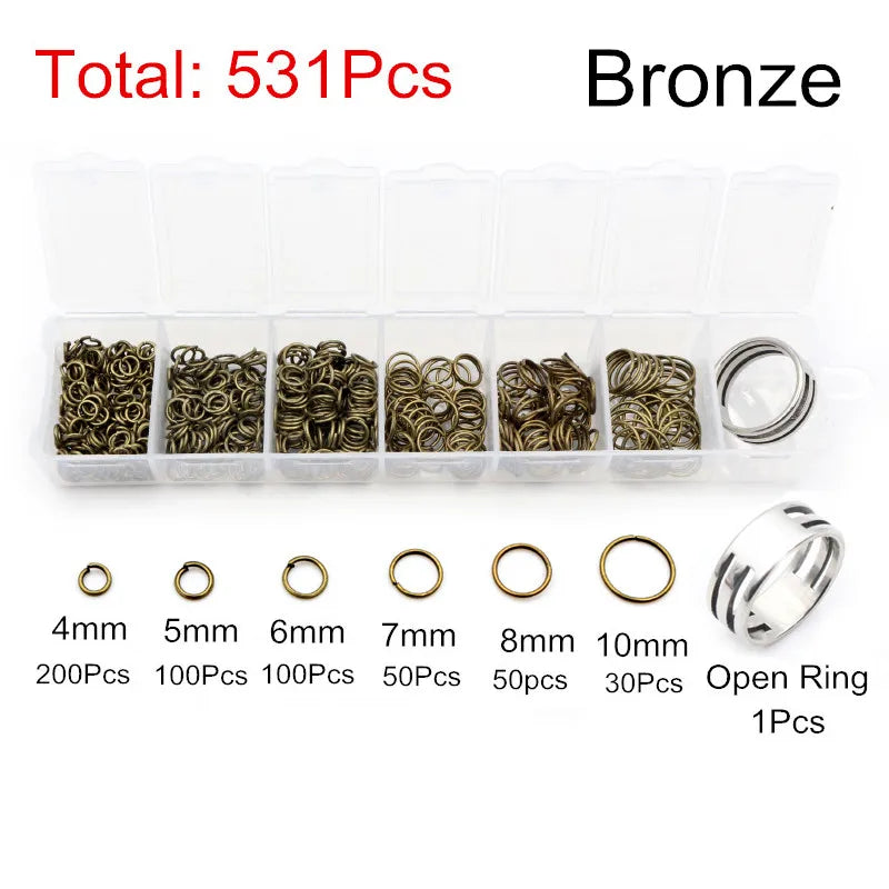 Jump Rings Set (3–10mm, 8 Colors) for Jewelry Making