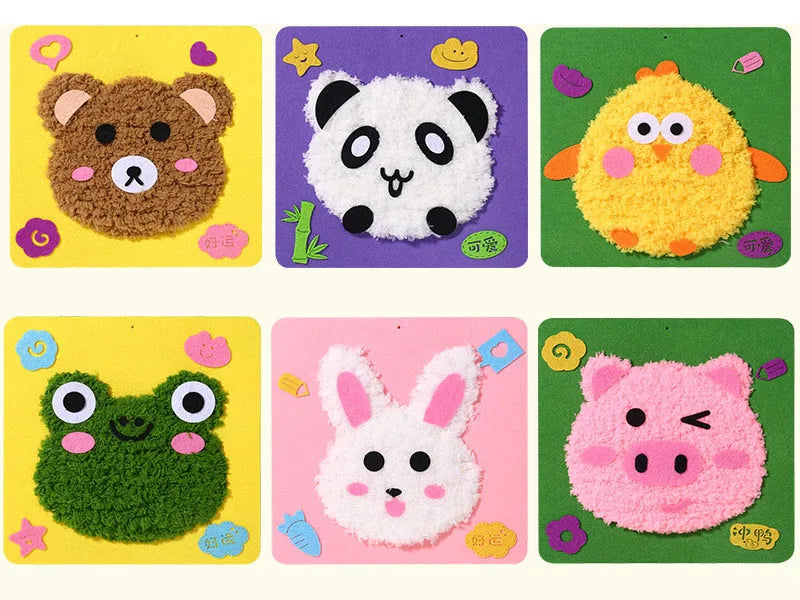Cartoon Animal Punch Needle Embroidery Kit
