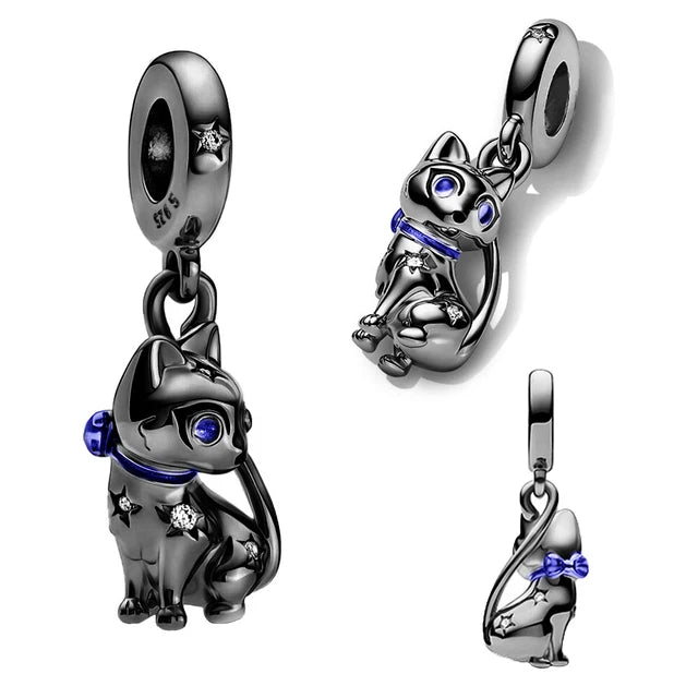 925 Sterling Silver Black Mysterious Charms