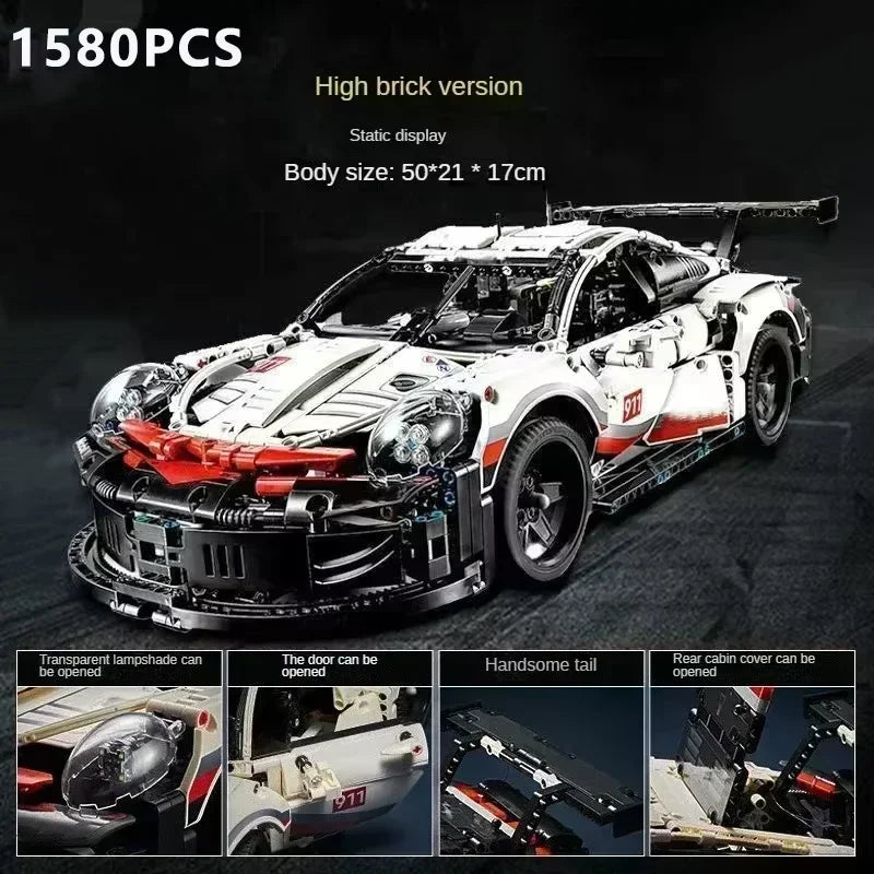 1580PCS Remote Control Racing Car Building Kit