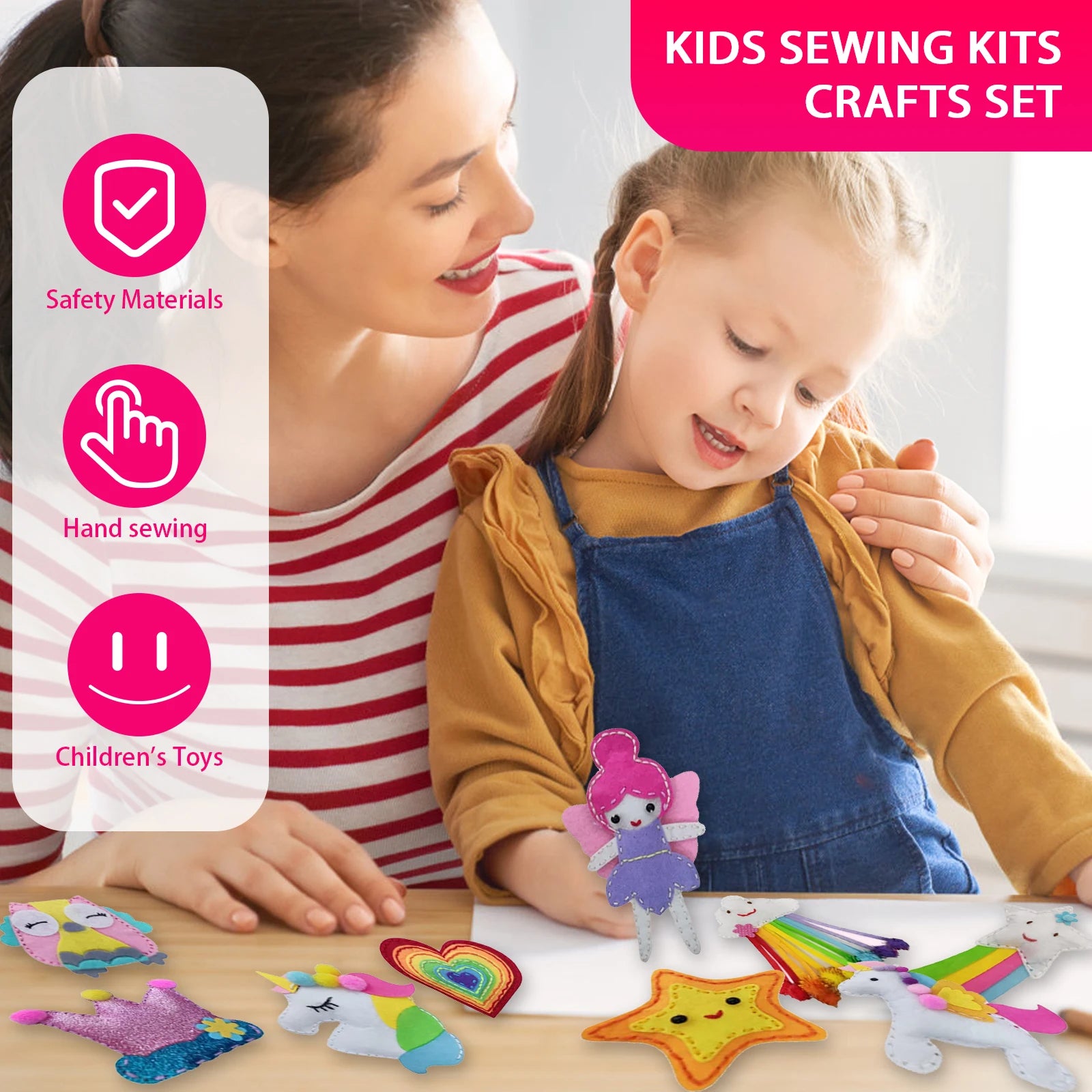 5/9Pcs Kids DIY Sewing Kit