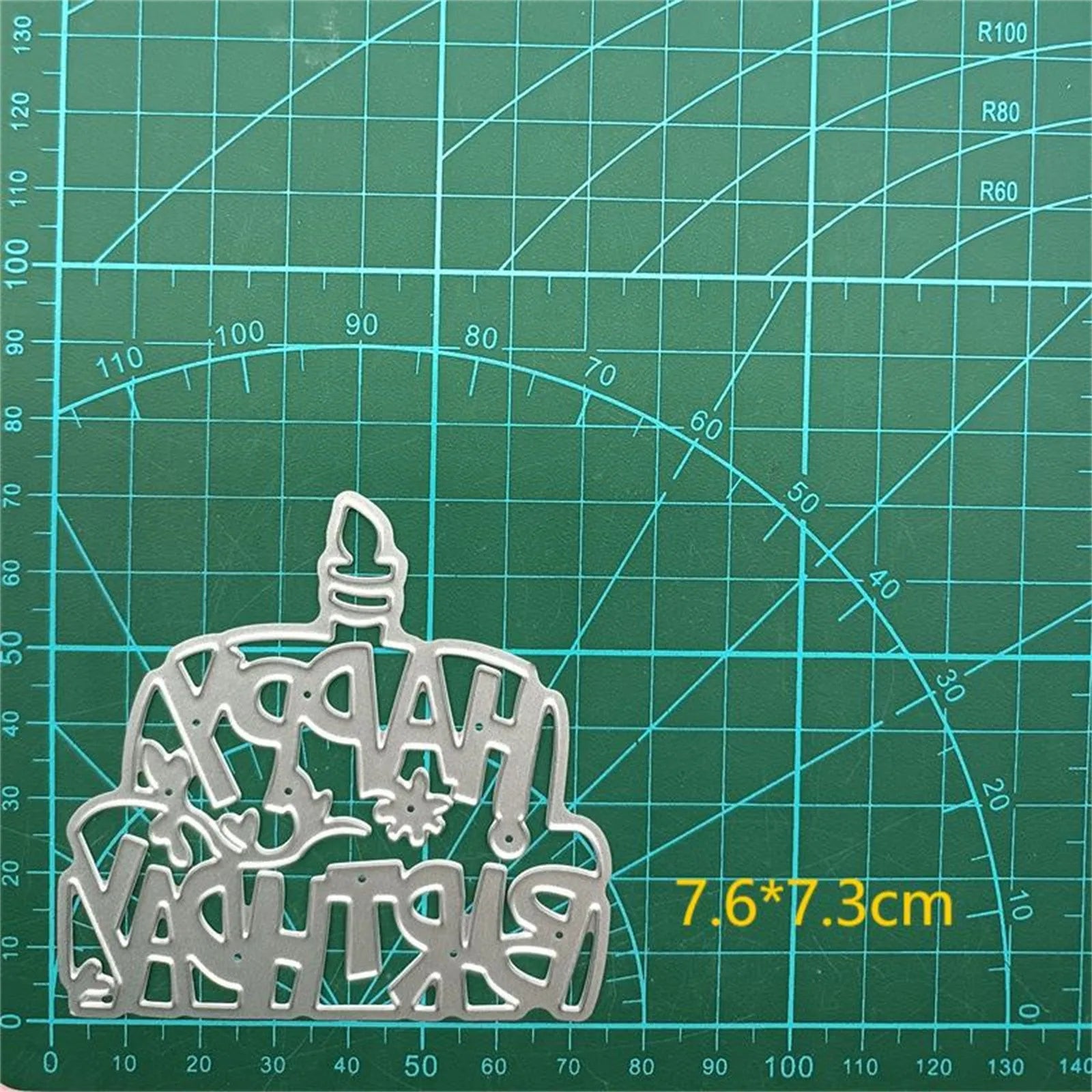 Happy Birthday Cake Metal Die Cutting Mold