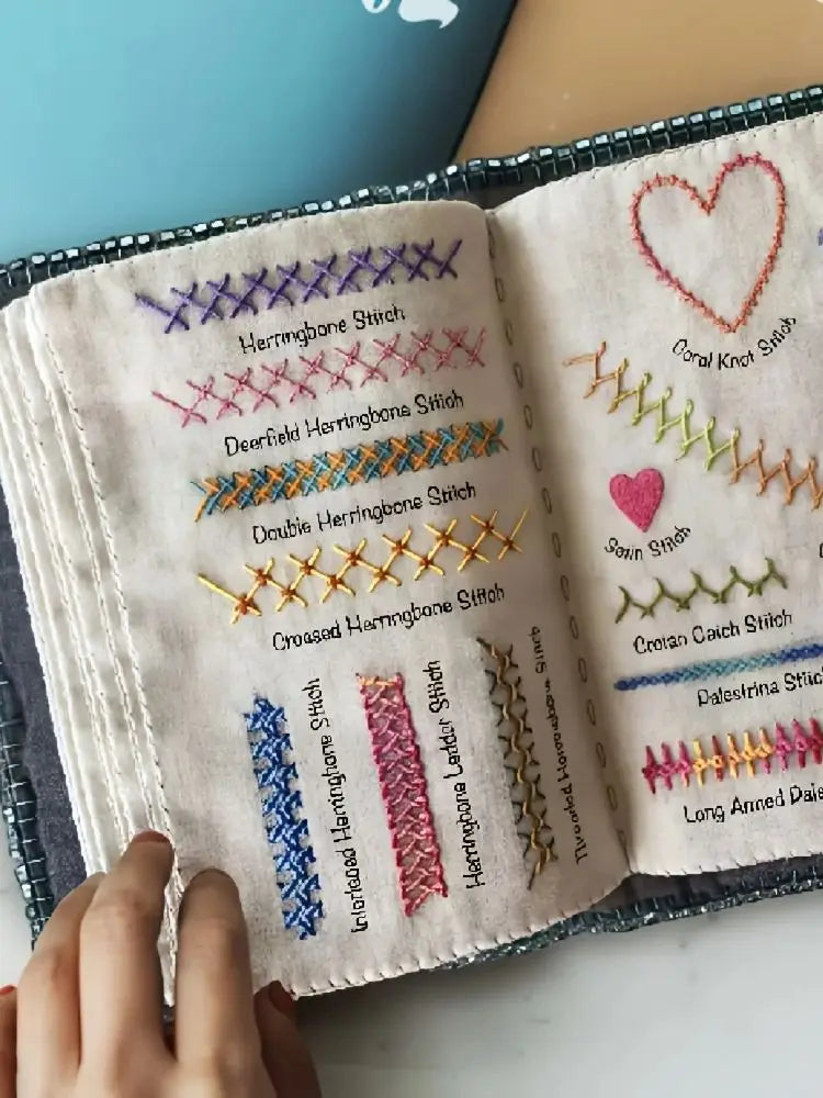 Embroidery Stitch Book Set for DIY Sewing Projects
