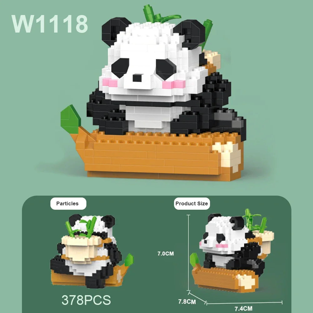 Cute Chinese Panda Building Blocks Set