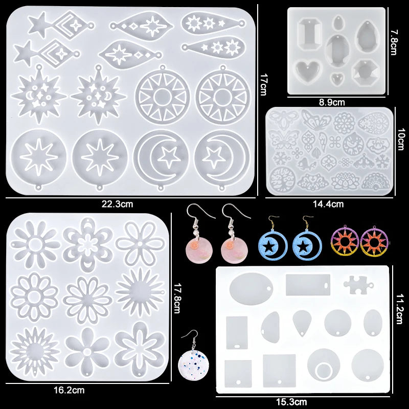 16 Styles Epoxy Resin Casting Molds Set