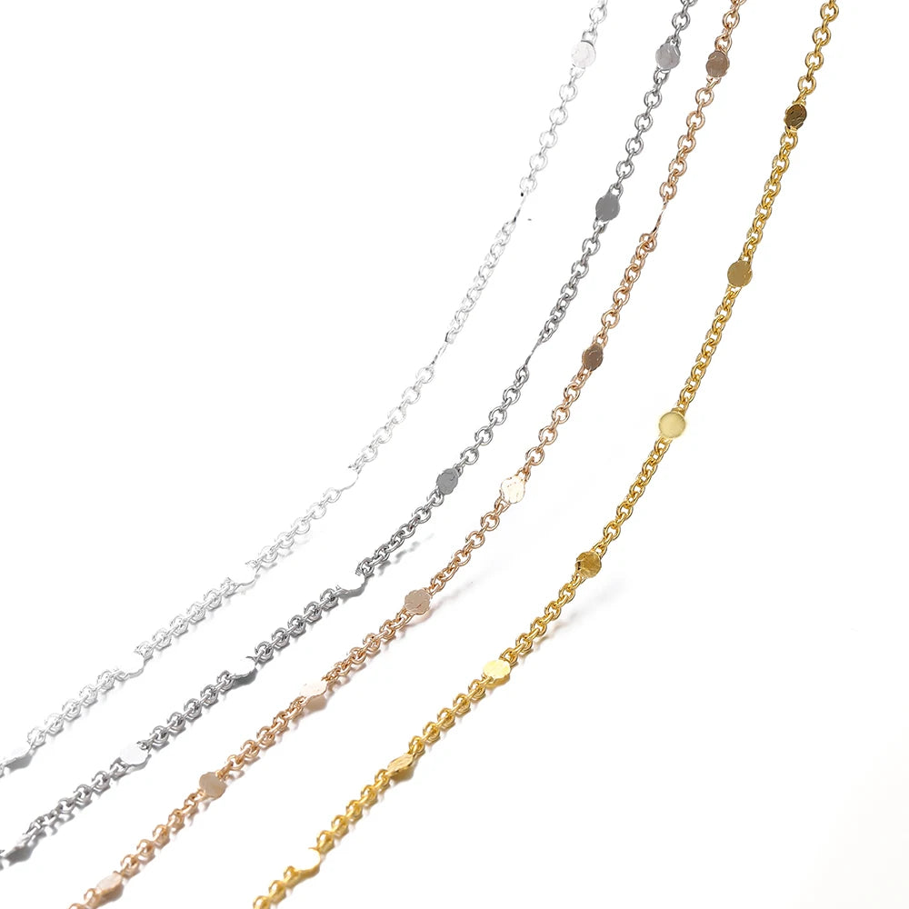 2 Meters No-Fade Sequins Chain Necklace
