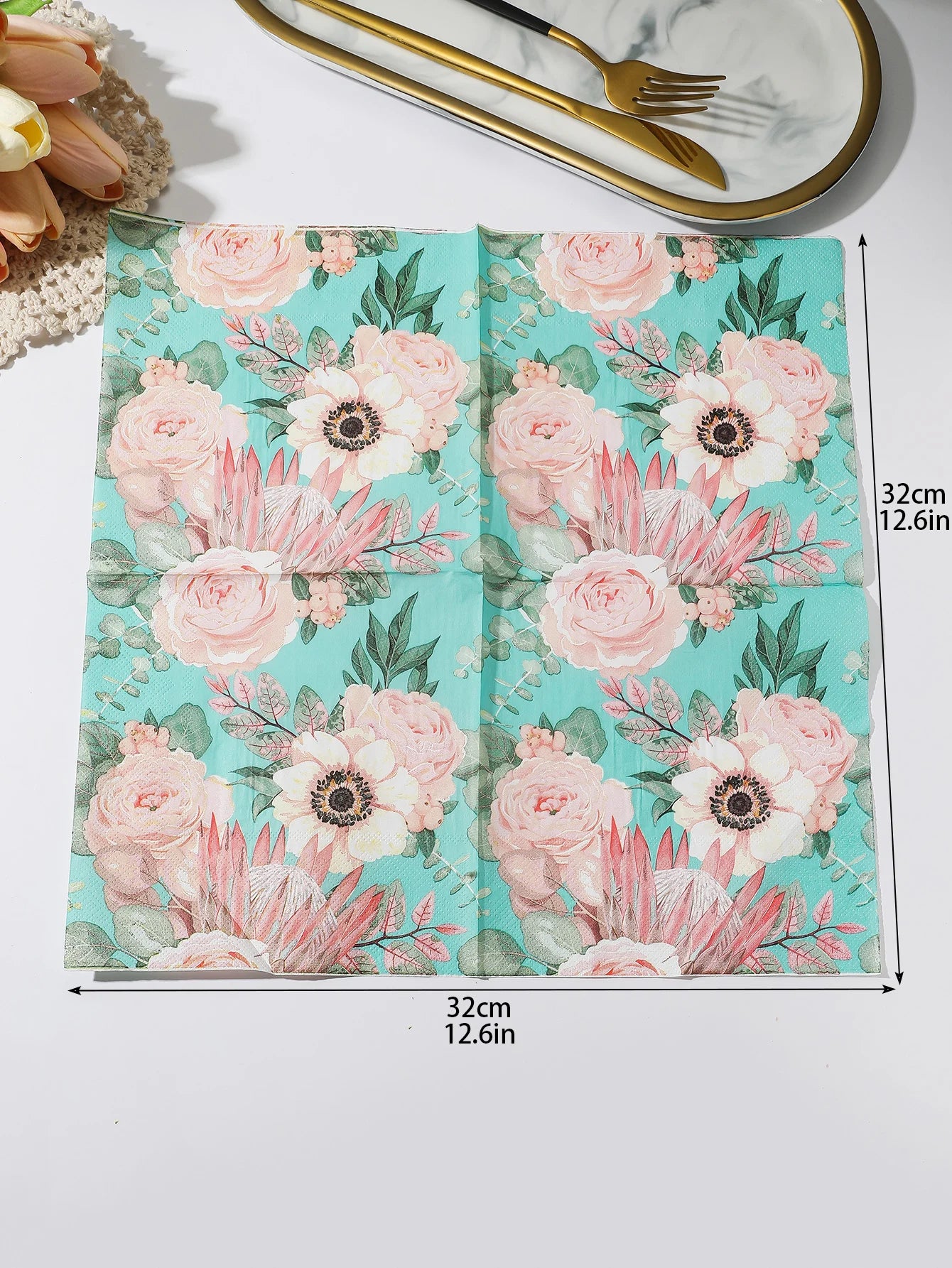 INS Style Floral Paper Napkins