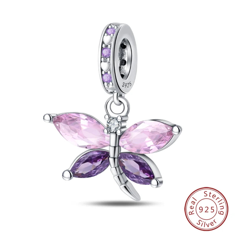 S925 Silver Luminous Firefly & Star Charms (3mm)