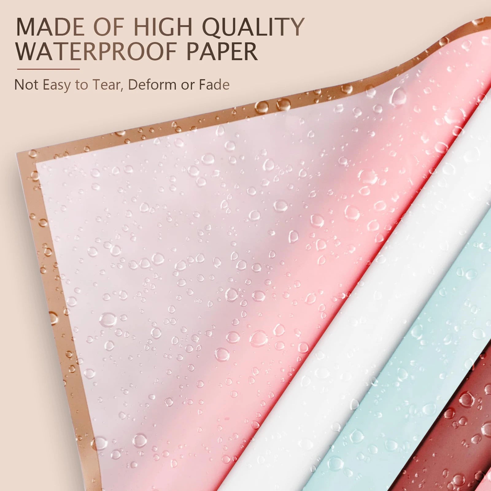 10 Sheets Waterproof Flower Wrapping Paper