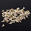 50pcs/200pcs Vintage Metal Book Corner Protectors – Golden, Silver, Bronze for Scrapbook, Photo Album, Notebook, Menu, Folder