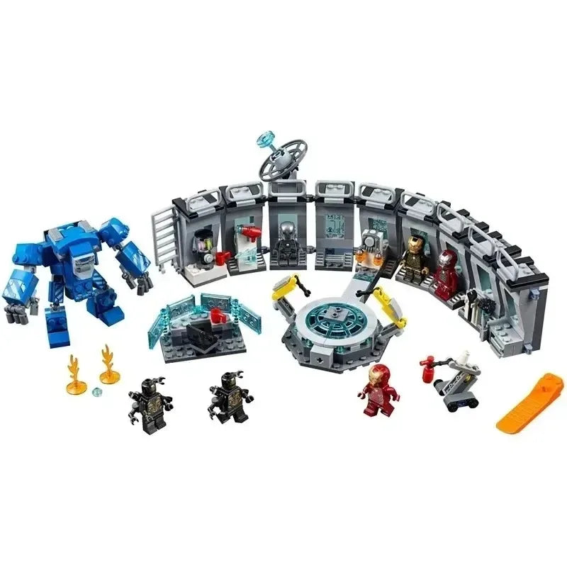 Marvel Avengers Iron Man Hall of Armour Building Blocks Set