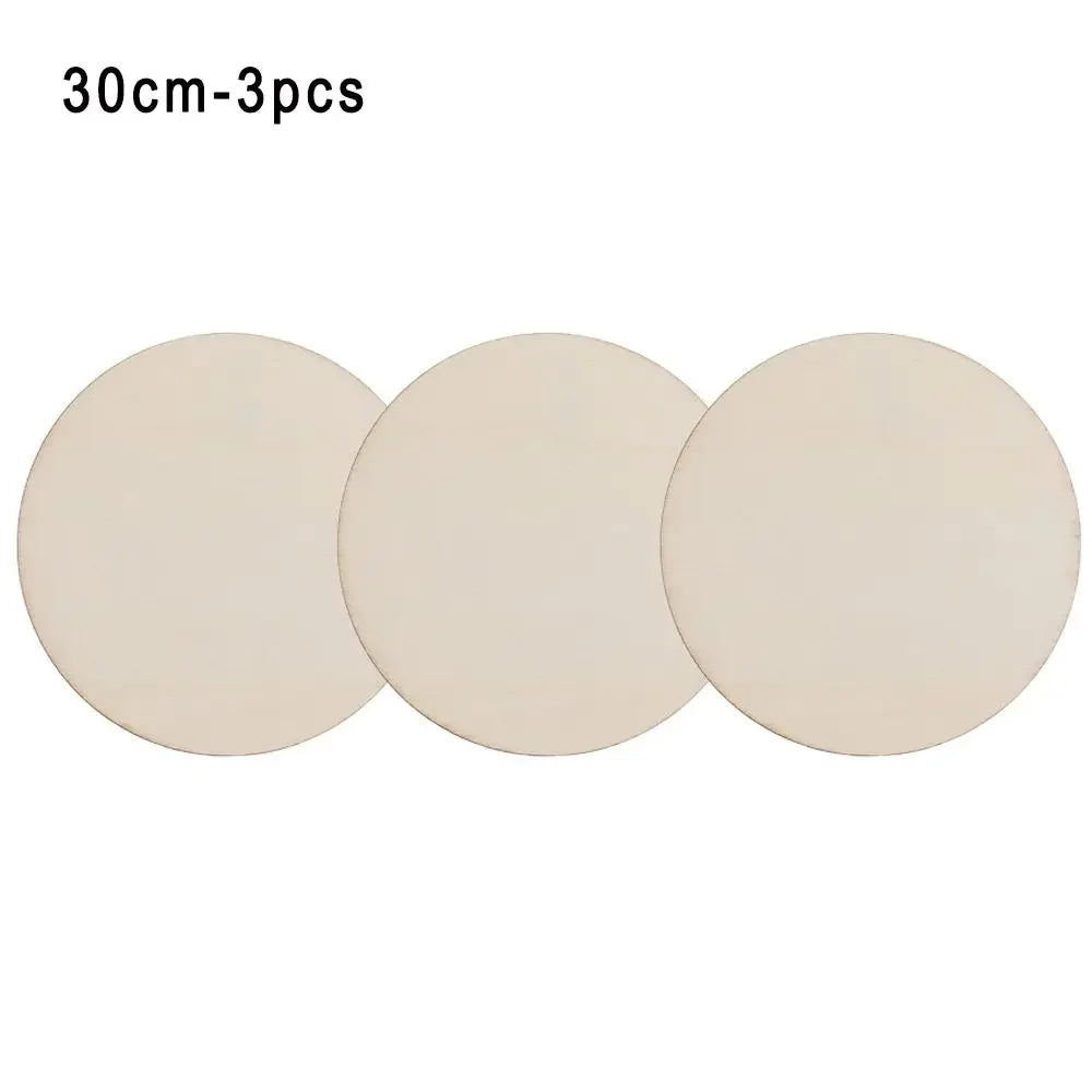 Round Wood Circles – 3/5/10pcs Blank Wooden Discs