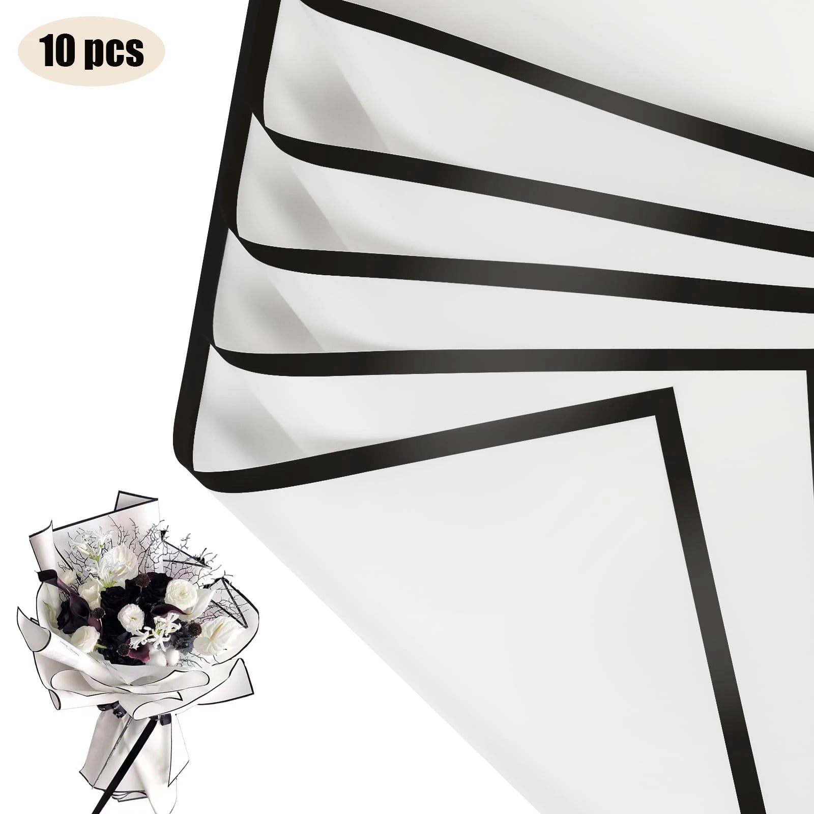 10 Sheets Waterproof Flower Wrapping Paper