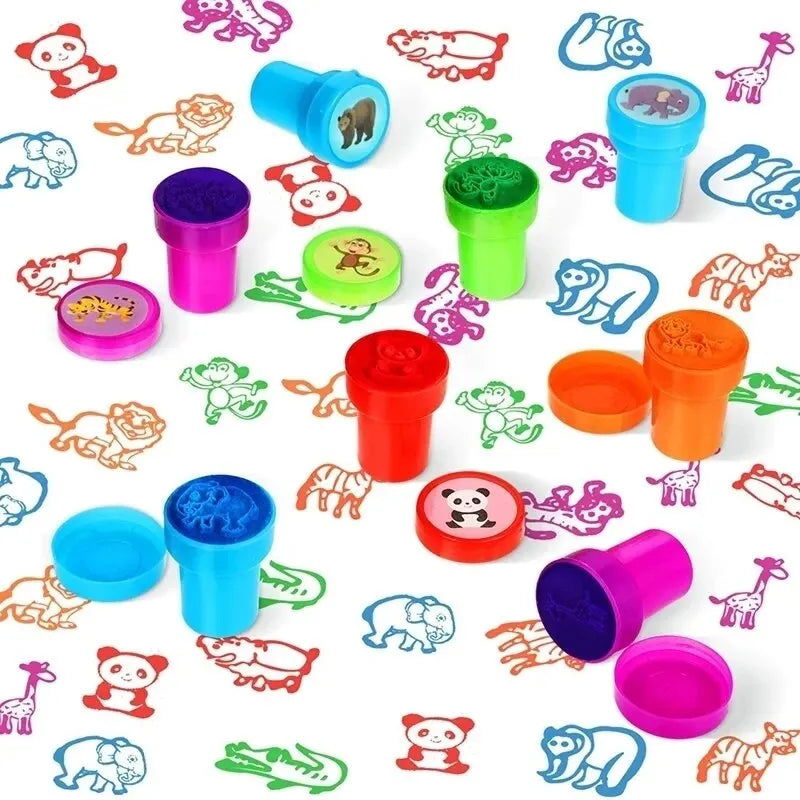 10pcs Assorted Self-Inking Stamps for Kids