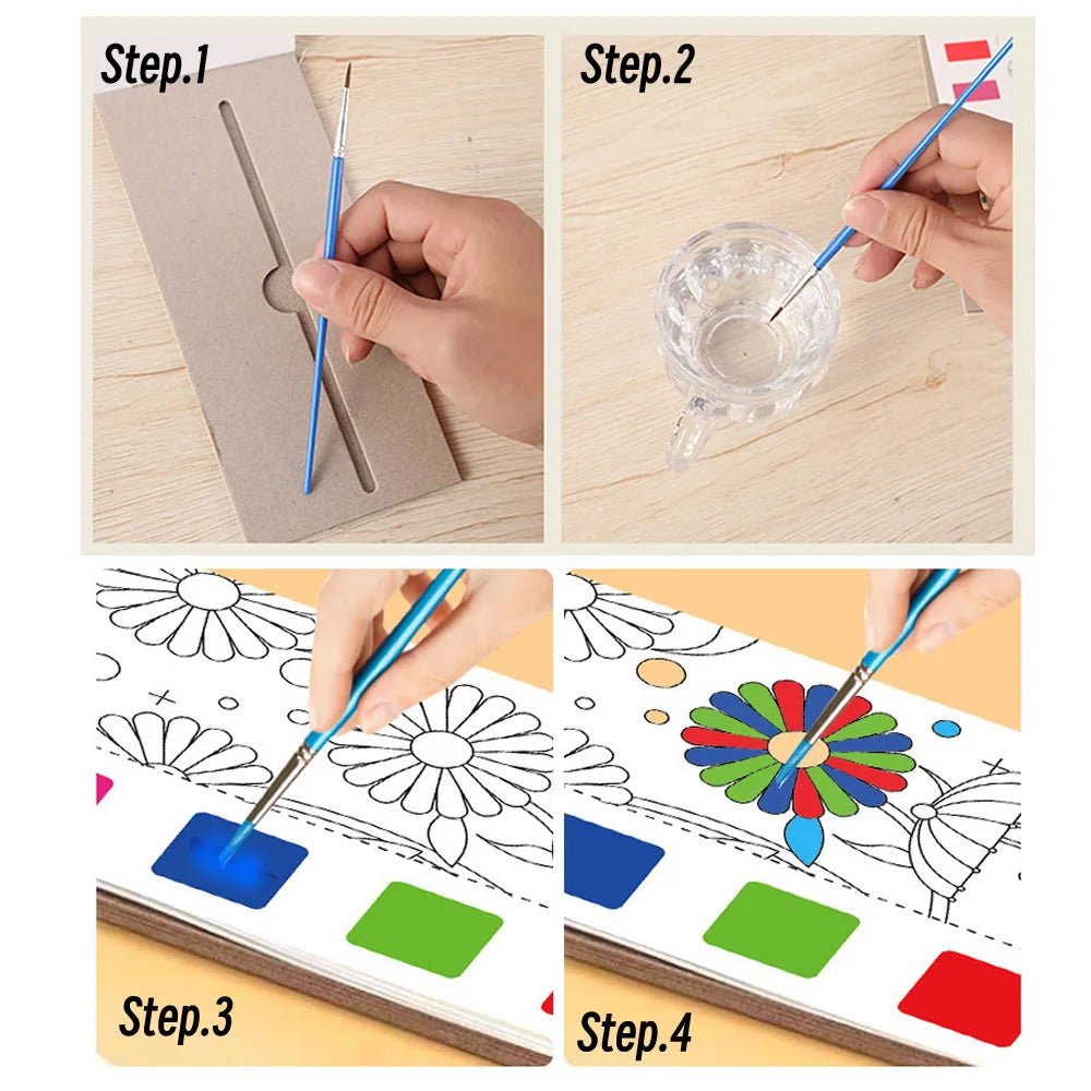 12 Sheets Portable Watercolor Painting Book