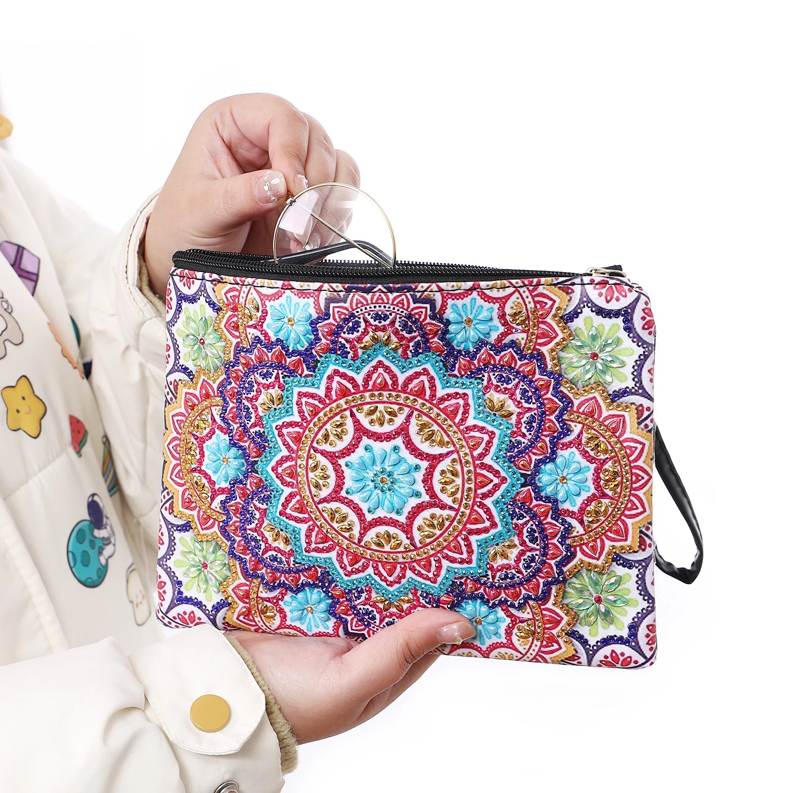 DIY Mandala Diamond Painting PU Leather Purse