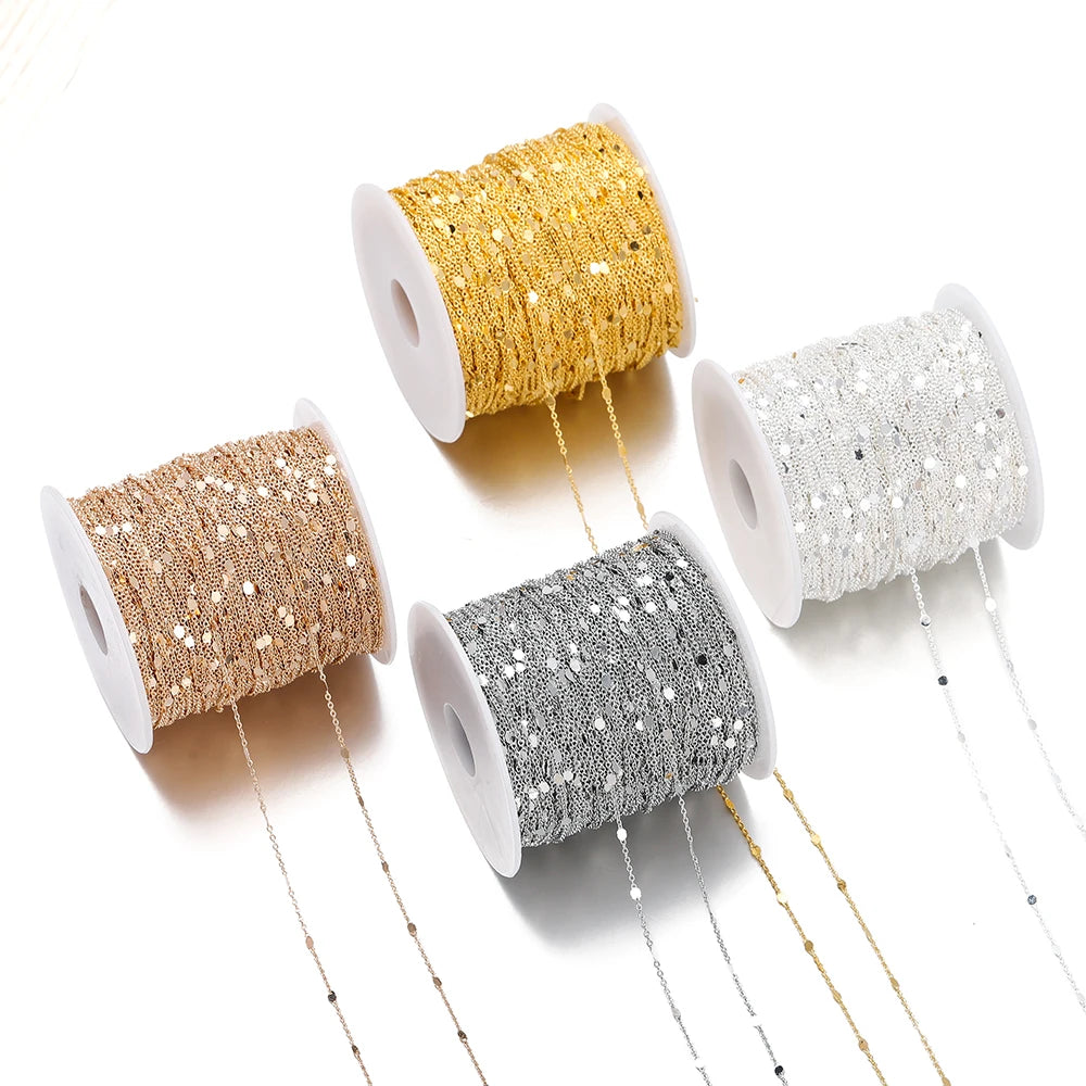 2 Meters No-Fade Sequins Chain Necklace