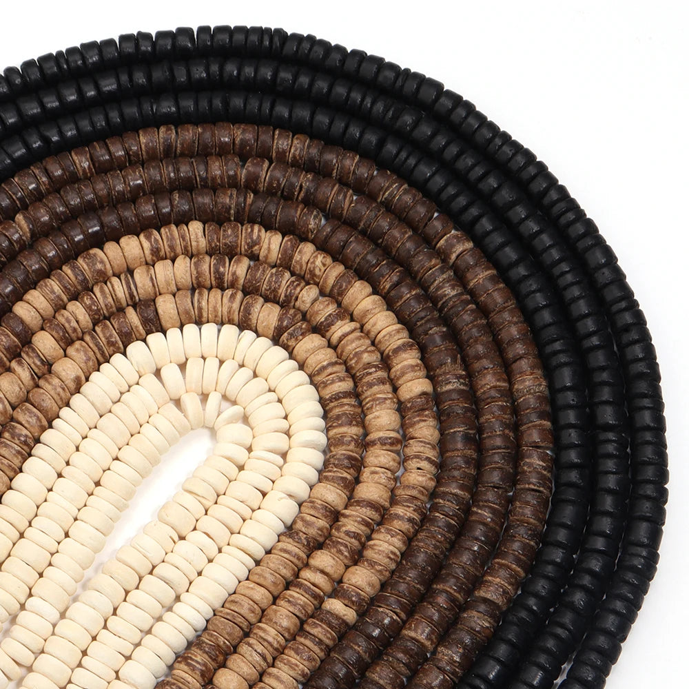 110/300pcs Colorful Coconut Shell Wooden Beads