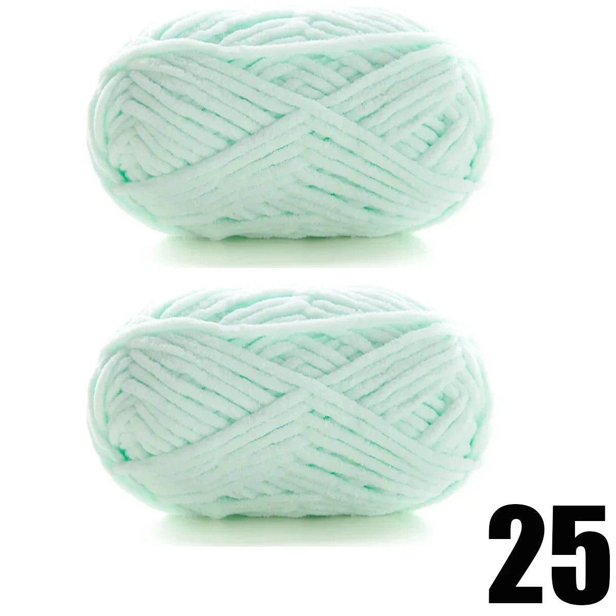 2pcs x 50g Soft Chenille Velvet Yarn