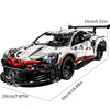 1580PCS Remote Control Racing Car Building Kit – 911 RSR MOC Model with LED Lights, Electric Motor, and App Control