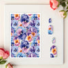 Watercolor Transfer Paper Stickers – Colorful Flowers & Plants Pattern for Polymer Clay, Jewelry & Pottery DIY