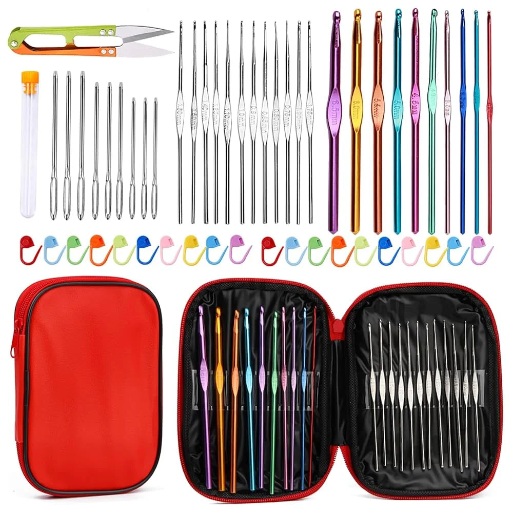 Fenrry Crochet Hooks Kit with Case & Accessories