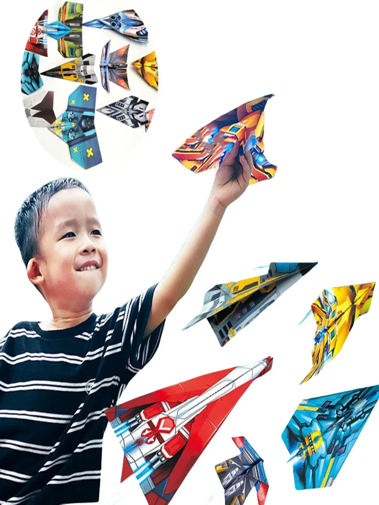 Colorful Origami Paper Plane Puzzle Craft Toy