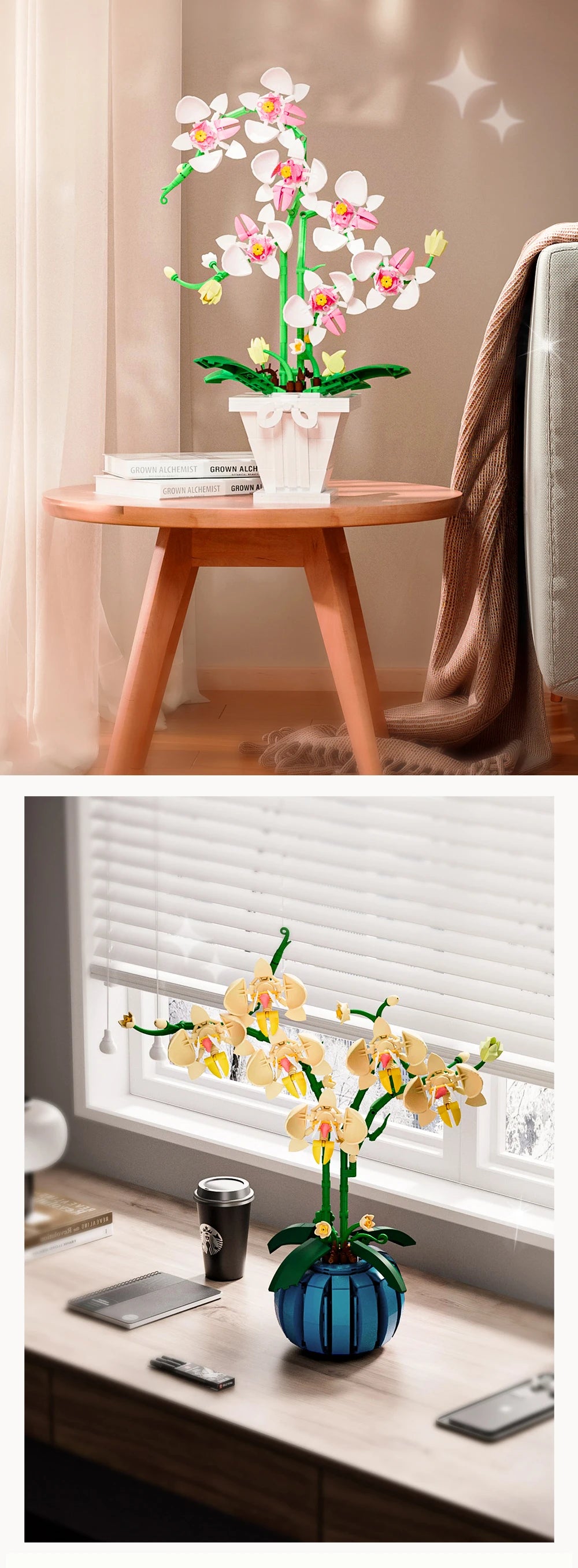Building Blocks Orchid Flower Bouquet