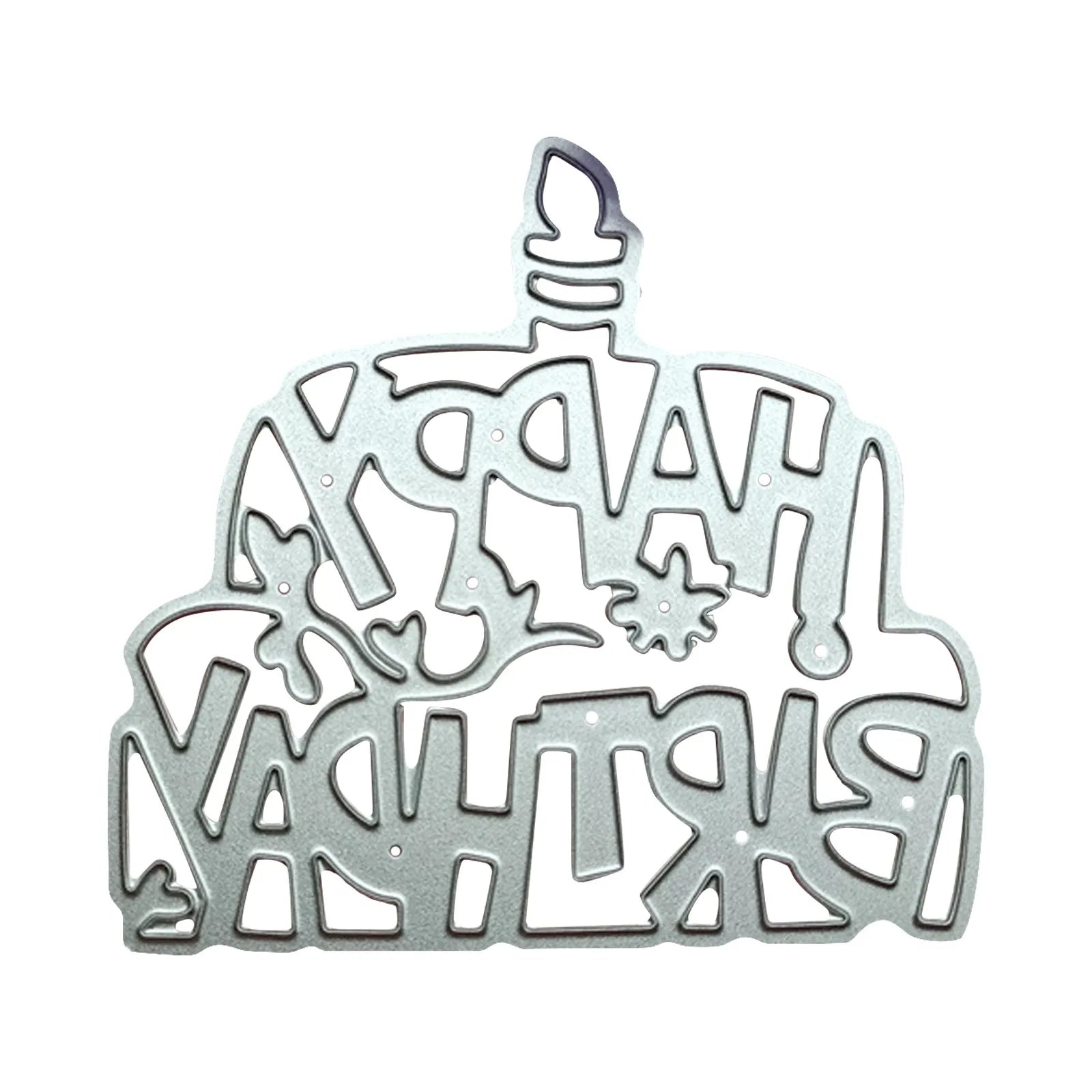 Happy Birthday Cake Metal Die Cutting Mold