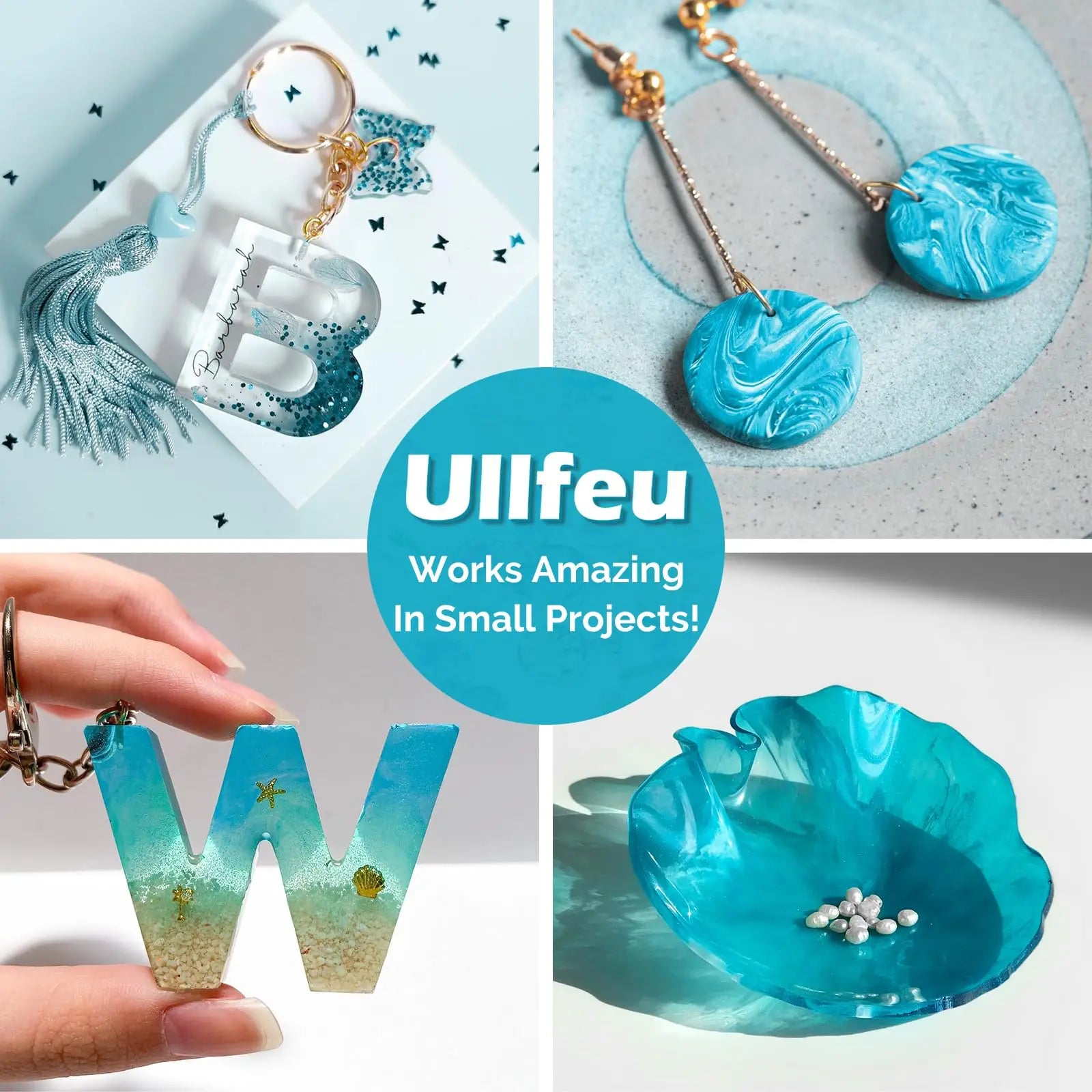 UV Resin 100g-300g with 5 Random Molds