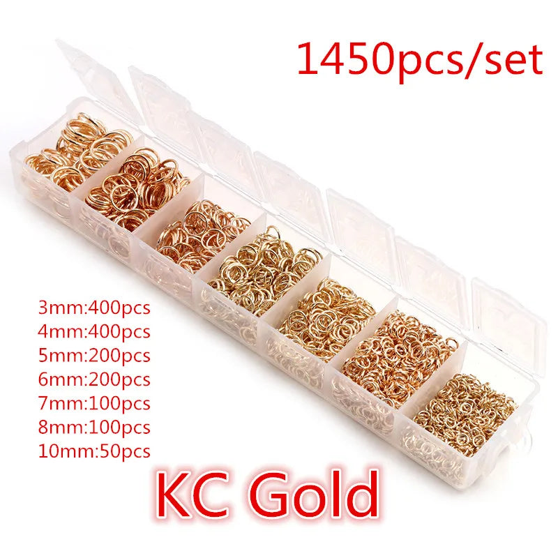Jump Rings Set (3–10mm, 8 Colors) for Jewelry Making