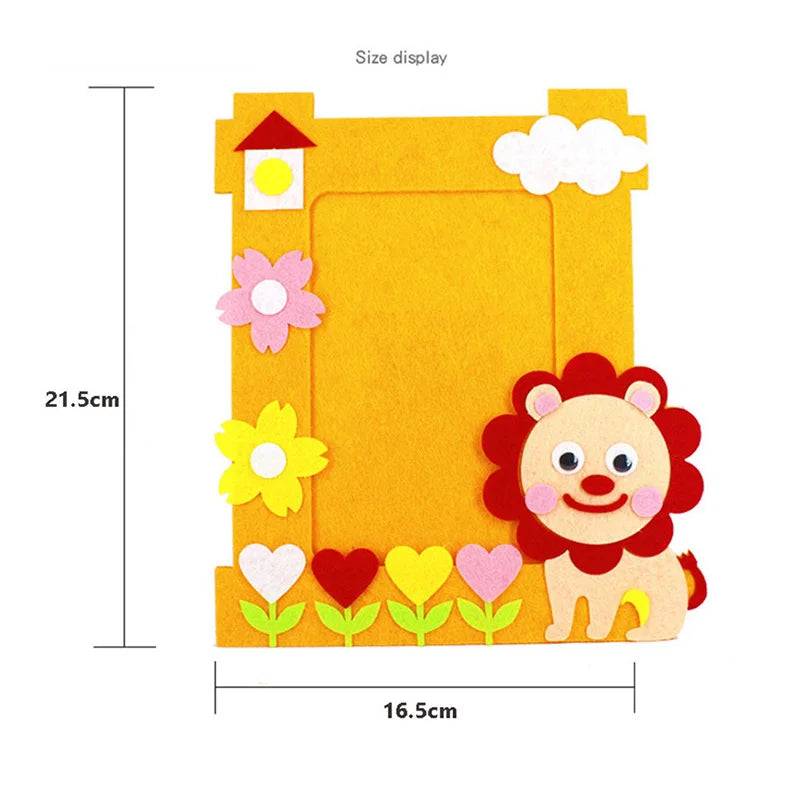 3pcs DIY Cartoon Animal Photo Frame Craft Set