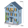 DIY Mini Wooden Dollhouse Kit with Furniture & LED Light – Pink Princess Villa Model for Girls, Kids & Adults