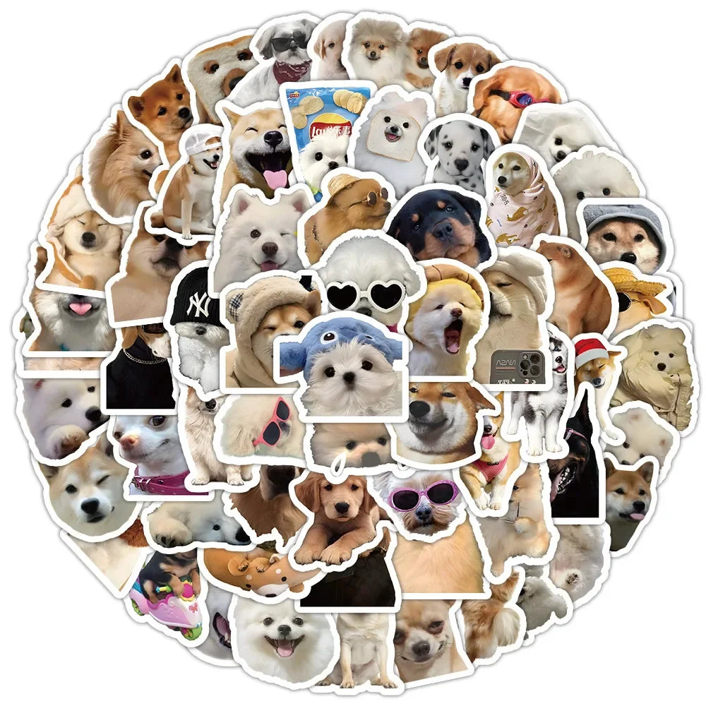 10/50/100pcs Funny Cartoon Dog Stickers