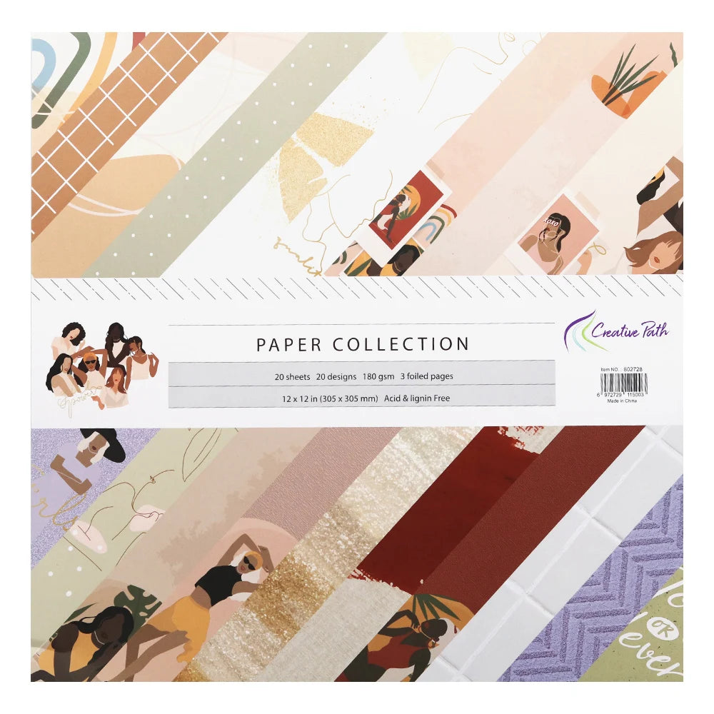Creative Path 12-Inch Scrapbooking Paper Pack (20 Sheets)