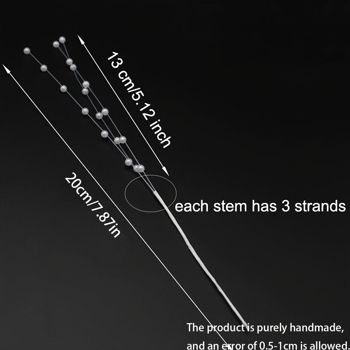 30pcs White Pearl String Sticks