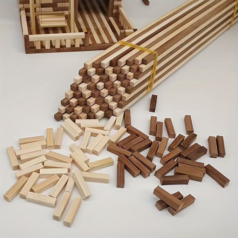Value Pack 32/64pcs Square Bamboo Craft Sticks